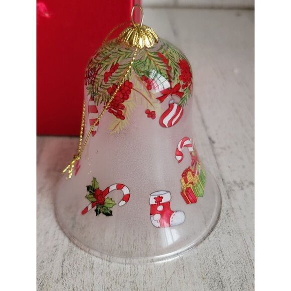 Blown‎ glass Kelly Ryan couple bell ornament Xmas Unique - Picture 6 of 7
